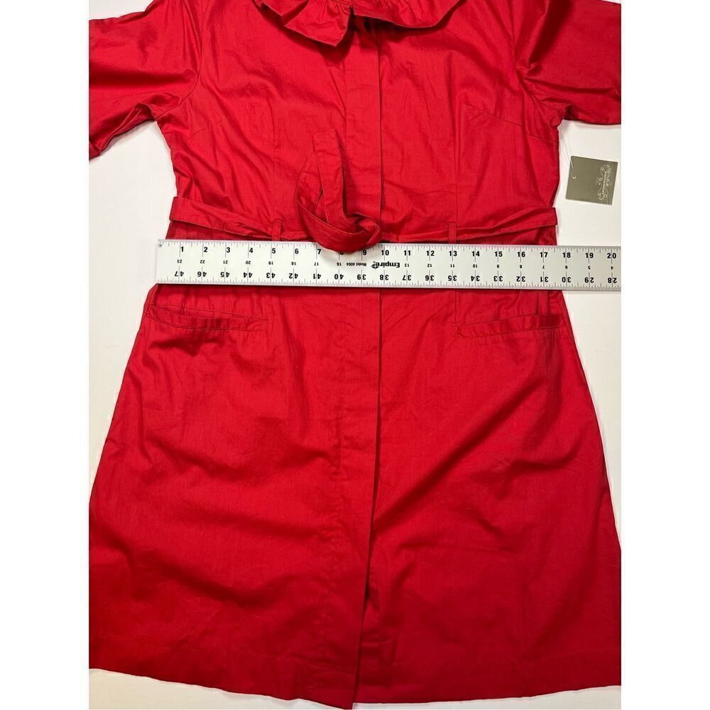 NEW Anthropologie Little Yellow Button With A Flourish Red ShirtDress Size Large - Picture 6 of 12